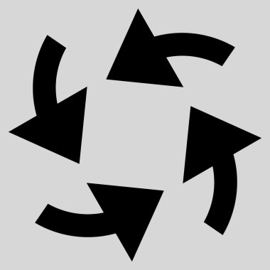 Siklon oklar düz vektör simgesi