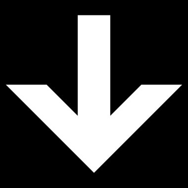 Düz vektör simgesi aşağı ok