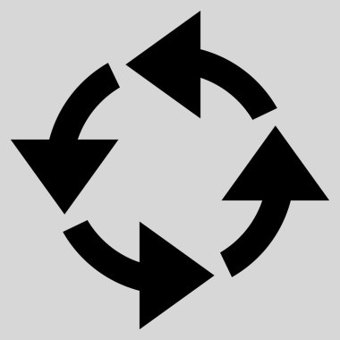 Geri dönüşüm düz vektör simgesi