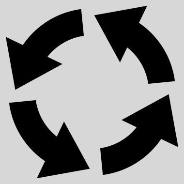 Dolaşım düz vektör simgesi