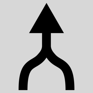 Düz vektör simge yukarı ok birleştirmek