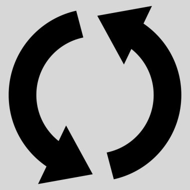 Geri dönüşüm düz vektör simgesi