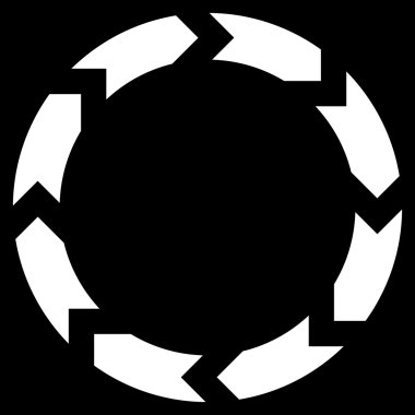 Dolaşım düz vektör simgesi