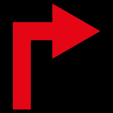 Sağa çevir düz vektör simgesi