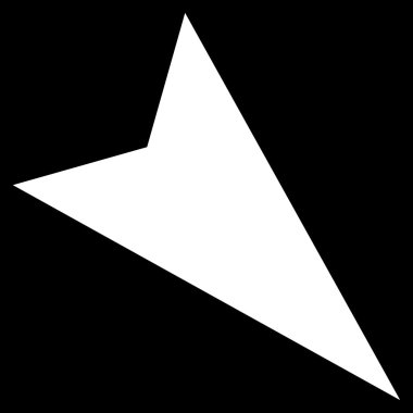 Ok ucu sağ aşağı düz vektör simgesi