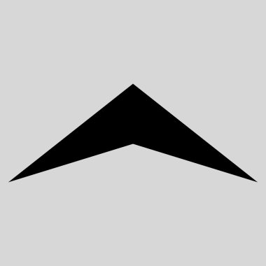 Ok ucu kadar düz vektör simgesi