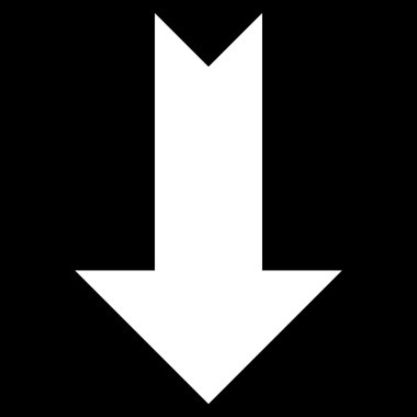 Düz vektör simgesi aşağı ok