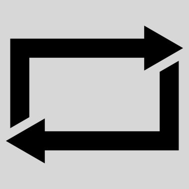 Vektör simge Exchange oklar düz