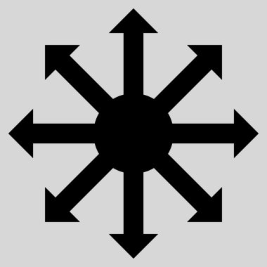 Radyal oklar düz vektör simgesi