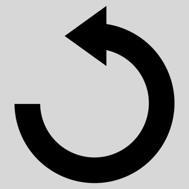 Döndürme sol düz vektör simgesi