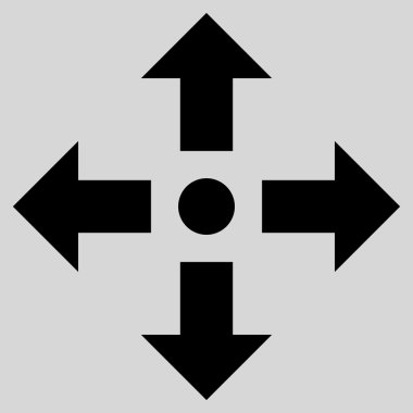 Oklar düz vektör simgesini genişletin