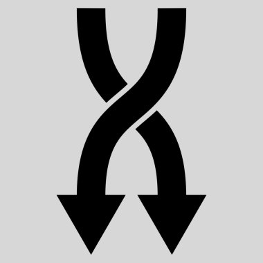 Düz vektör simgesi aşağı okları shuffle