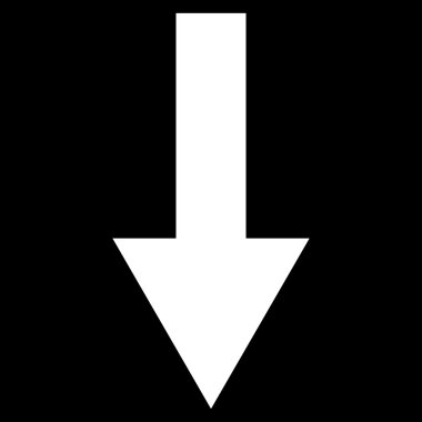 Düz vektör simgesi aşağı ok