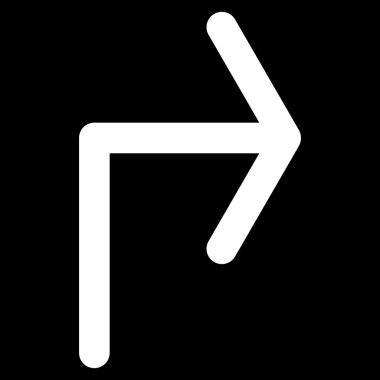 Sağa çevir düz vektör simgesi