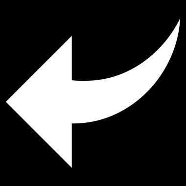 Düz vektör simgesi geri al