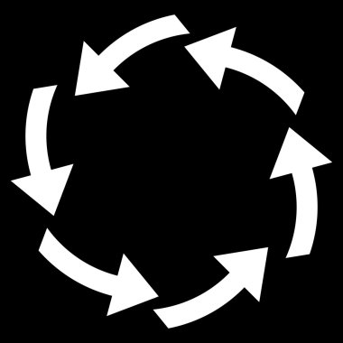 Dolaşım düz vektör simgesi