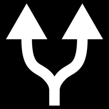 Düz vektör simge yukarı okları bölme