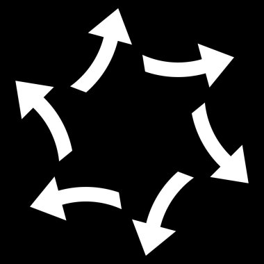 Santrifüj oklar düz vektör simgesi