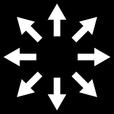 Radyal oklar düz vektör simgesi