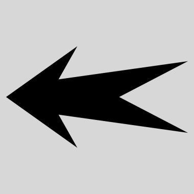 Ok sol düz vektör simgesi