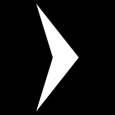 Ok ucu sağ düz vektör simgesi