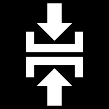 Basın düşey yönde düz vektör simgesi