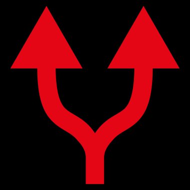 Düz vektör simge yukarı okları bölme