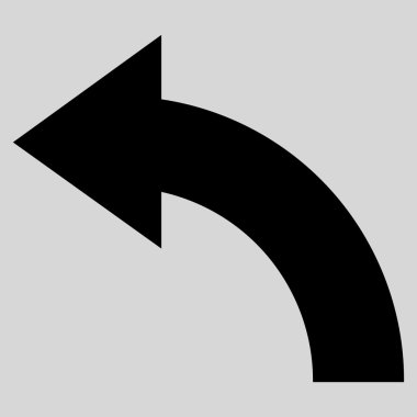 Döndürme sol düz vektör simgesi