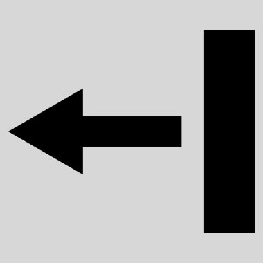 Sol düz vektör simge çekin