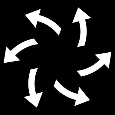 Santrifüj oklar düz vektör simgesi