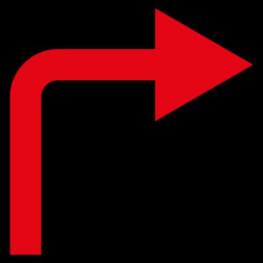 Sağa çevir düz vektör simgesi