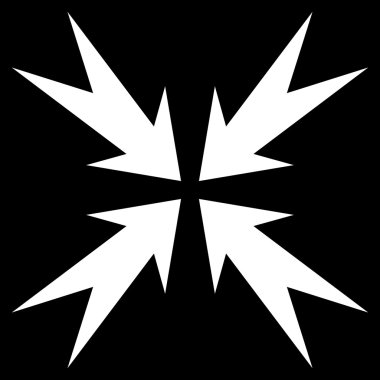 Sıkıştırma OK düz vektör simgesi