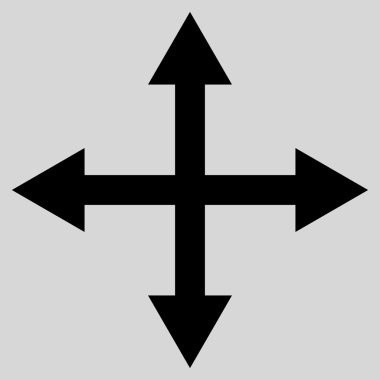 Oklar düz vektör simgesini genişletin