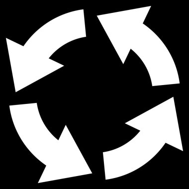 Dolaşım düz vektör simgesi