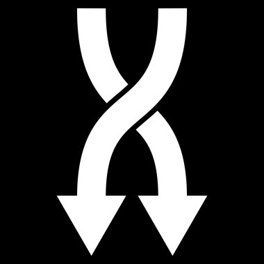 Düz vektör simgesi aşağı okları shuffle