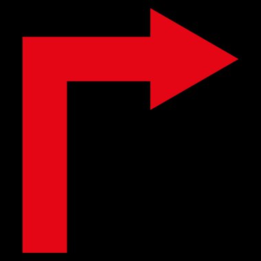 Sağa çevir düz vektör simgesi