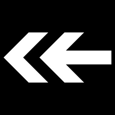 Ok sol düz vektör simgesi