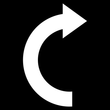 Sağa döndür düz vektör simgesi