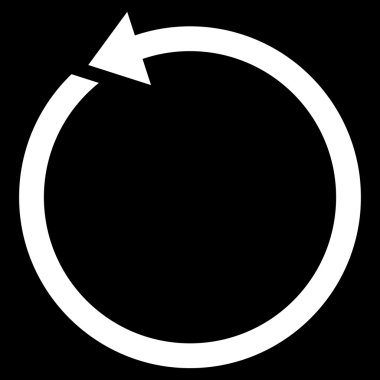 Saatin tersi yönde düz vektör simge döndürmek