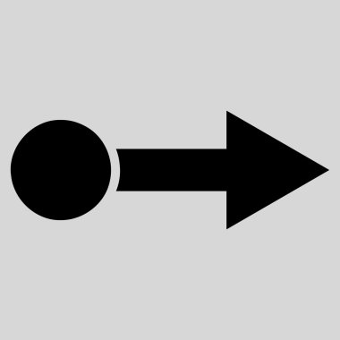 Sağa çekin düz vektör simgesi