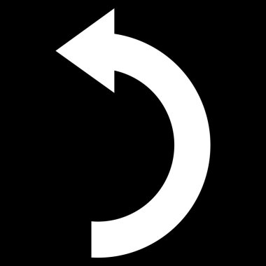 Döndürme sol düz vektör simgesi