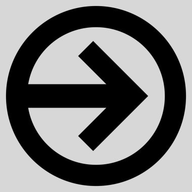 Yön sağ düz vektör simgesi