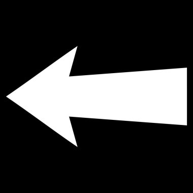 Ok sol düz vektör simgesi