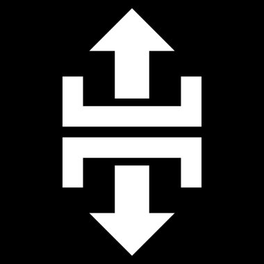 Düşey yönde düz vektör simge bölmek