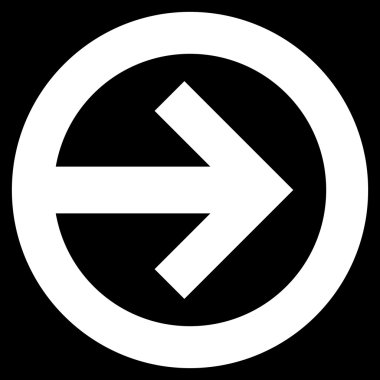 Yön sağ düz vektör simgesi