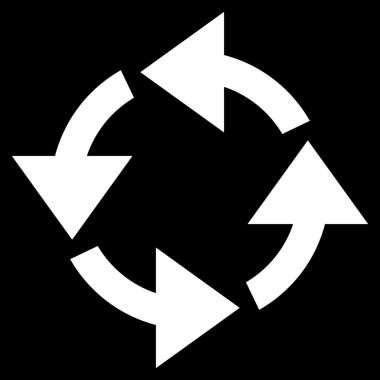 Geri dönüşüm düz vektör simgesi