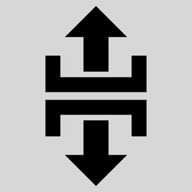 Düşey yönde düz vektör simge bölmek