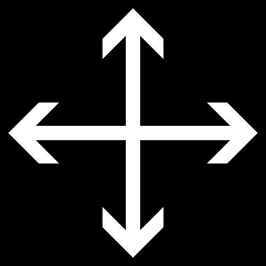 Oklar düz vektör simgesini genişletin