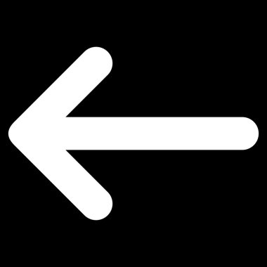 Ok sol düz vektör simgesi