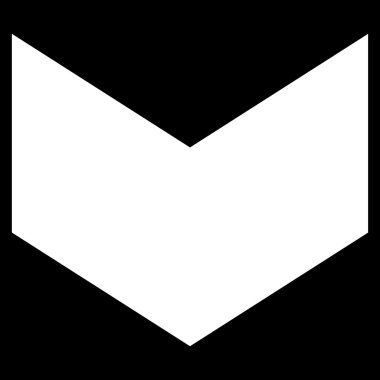 Düz vektör simgesi aşağı yön